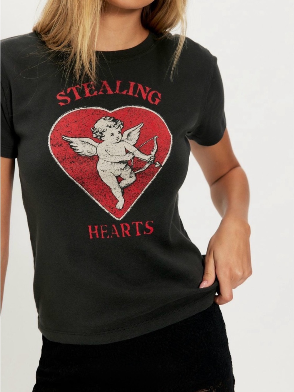 NWT Free People x Ragabond Stealing Hearts Baby Tee
